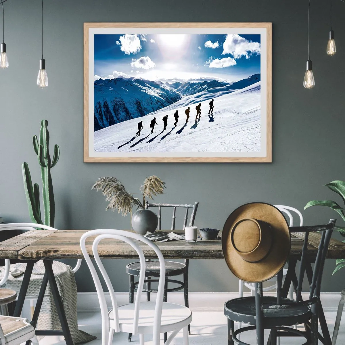 Plakát v rámu světlý dub - Tým dobývatelů - 70x50 cm