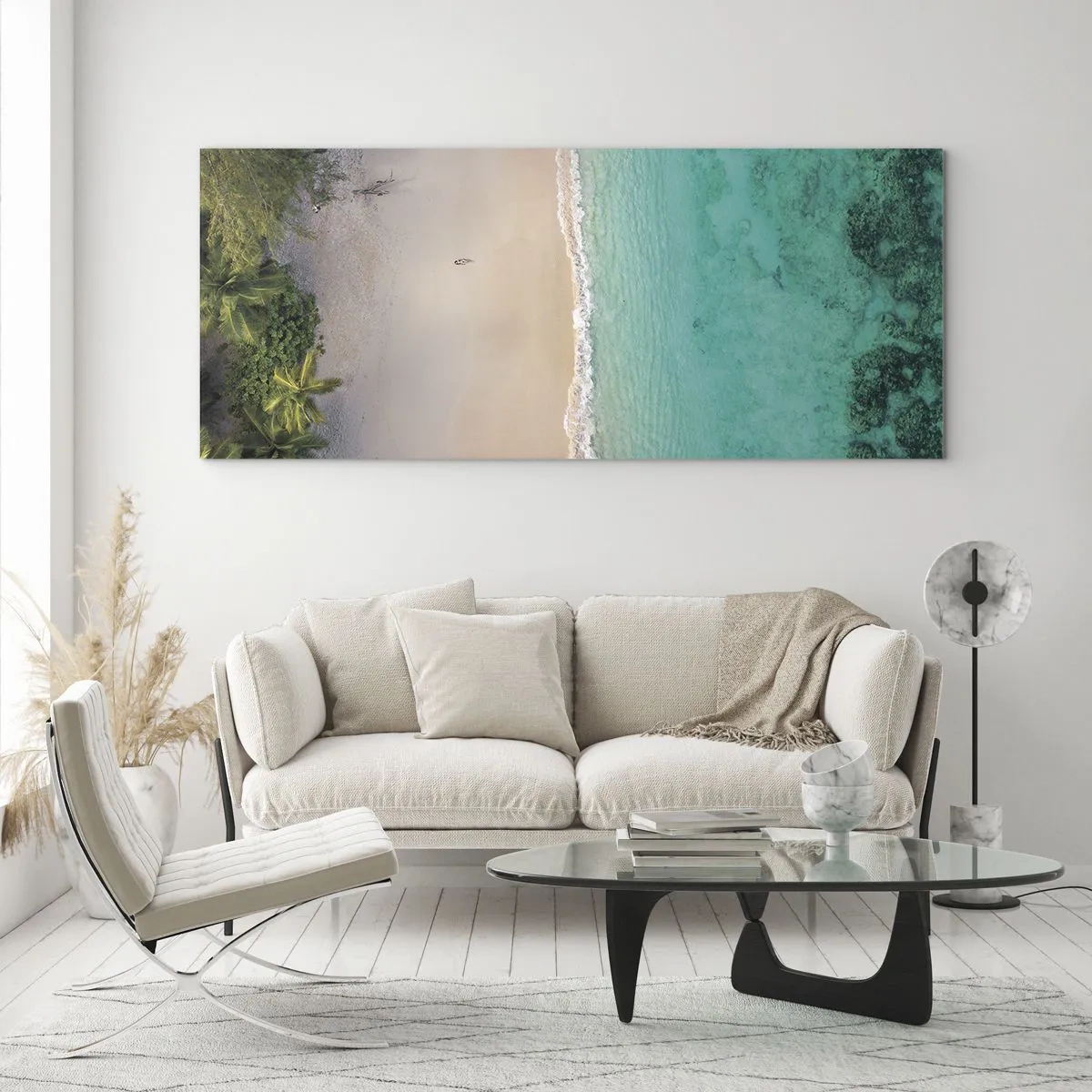 Obraz na skle - Rajská pláž - 120x50 cm