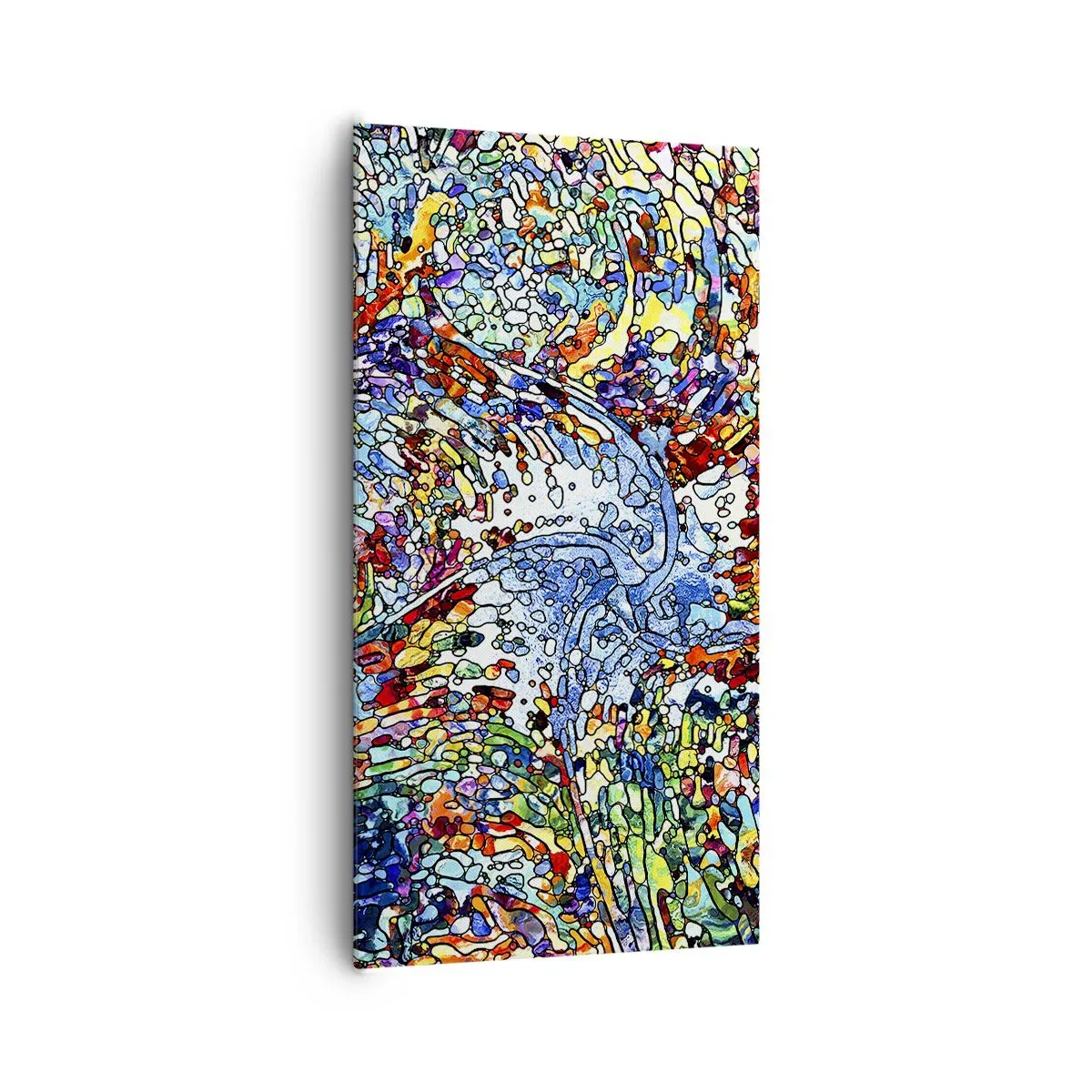 Obraz na plátně - Vitráž s kapkami - 65x120 cm