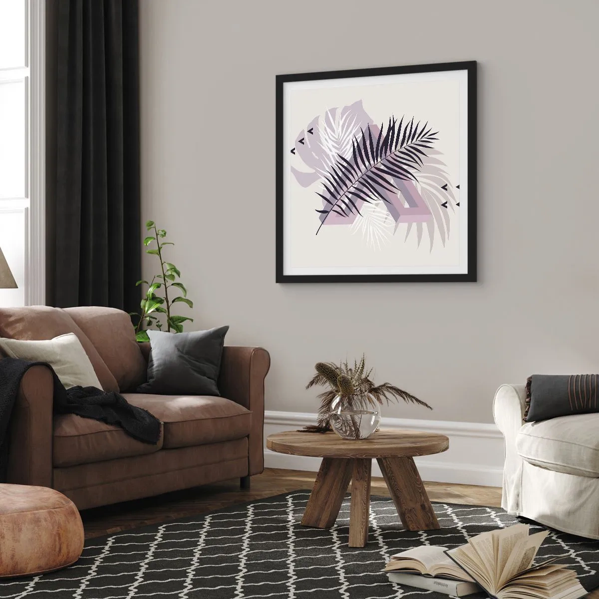 Plakát v černém rámu - Stín stínu - 40x40 cm