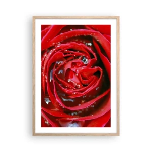 Plakát v rámu světlý dub - V kapkách rosy - 50x70 cm