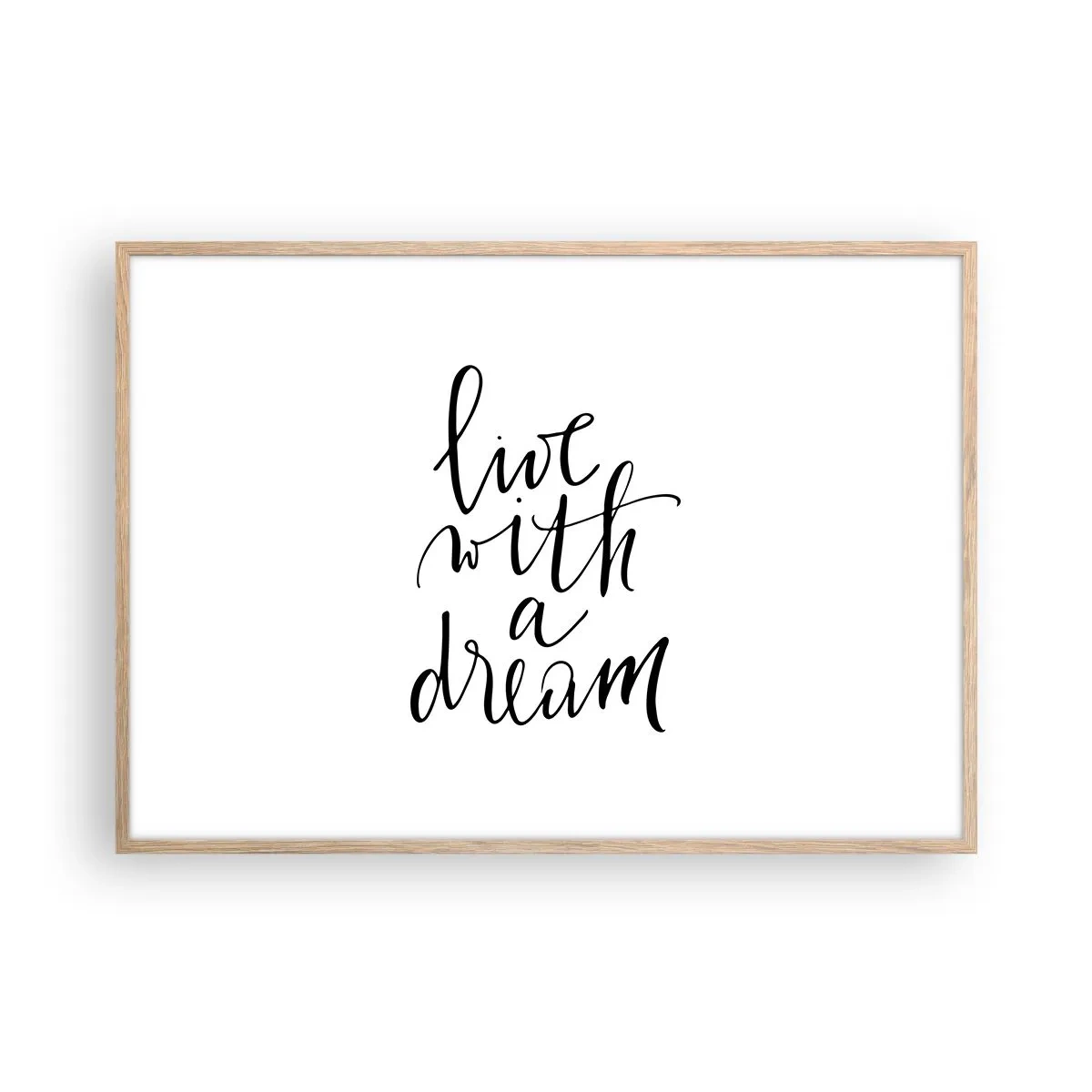 Plakát v rámu světlý dub - Of course - 100x70 cm
