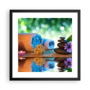 Plakát v černém rámu - Čas pro tělo - 40x40 cm