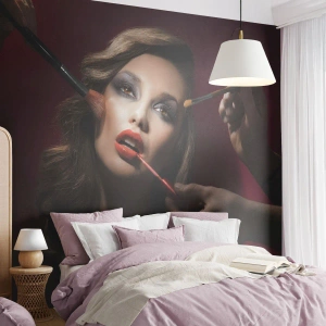 Fototapeta Samolepicí Deluxe Sticker - Krásná zasněná - Žena, Makeup, Herečka - 100x70 cm