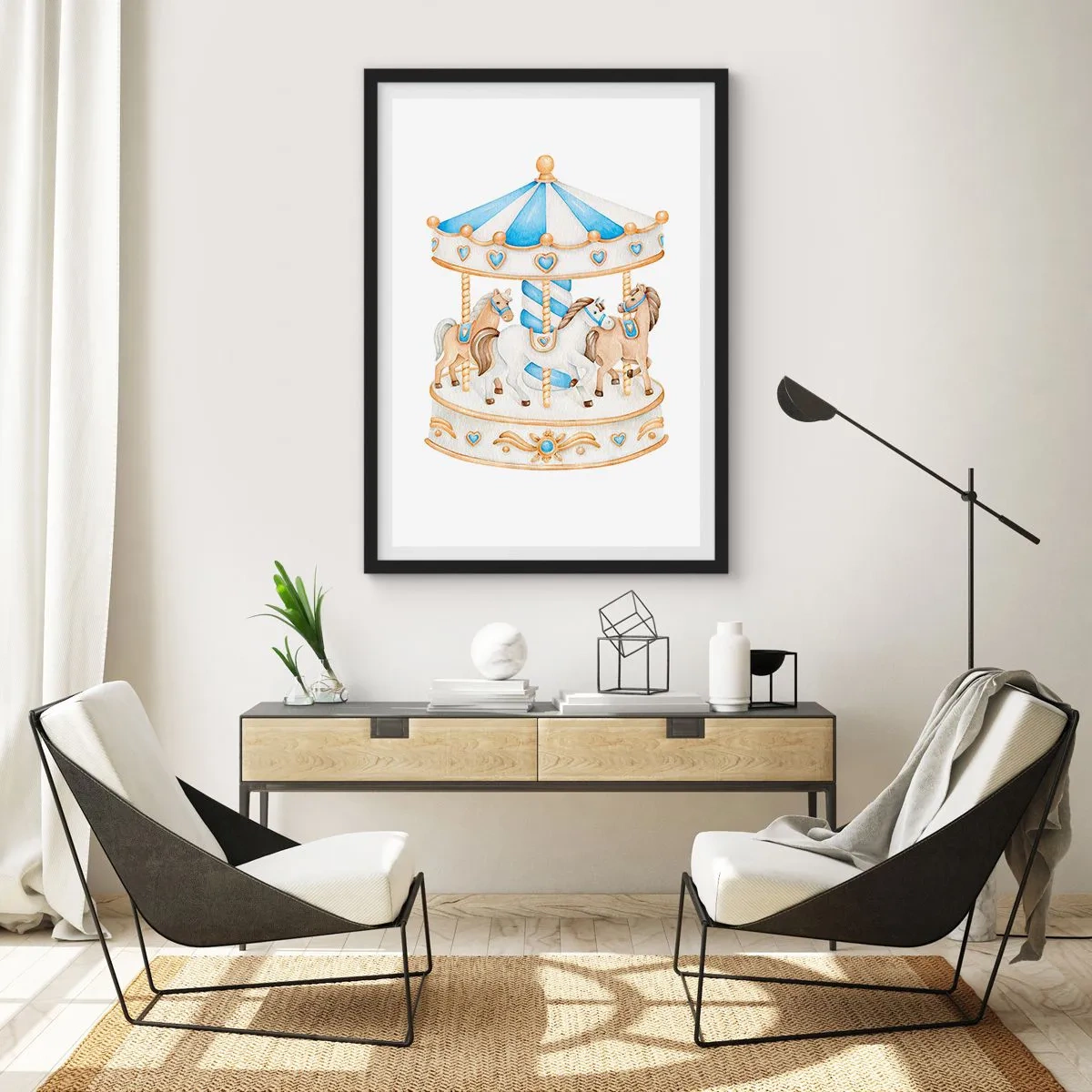Plakát v černém rámu - Sladké dětství - 50x70 cm