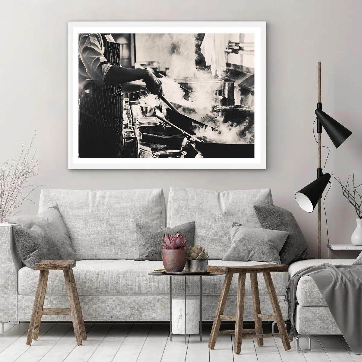 Plakát v bílém rámu - Alchymie chutí - 50x40 cm