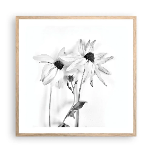 Plakát v rámu světlý dub - Nikdo nechce být sám - 60x60 cm
