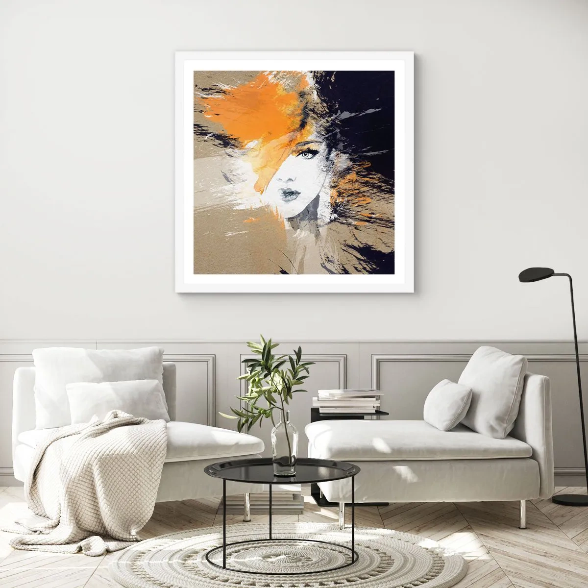 Plakát v bílém rámu - A je světlo - 50x50 cm