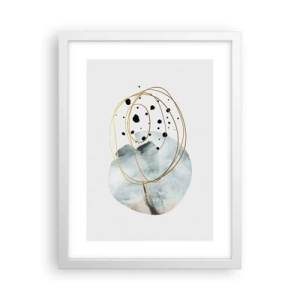 Plakát v bílém rámu - V objetí prostoru - 30x40 cm