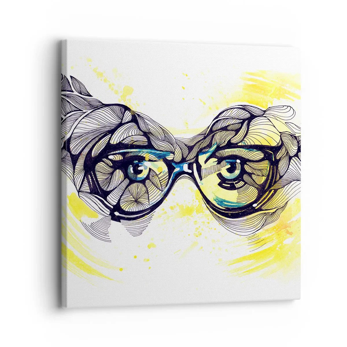 Obraz na plátně - Přes modré brýle - 30x30 cm