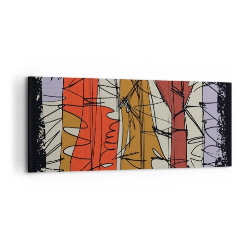 Obraz na plátně - Spontánní kompozice - 120x50 cm