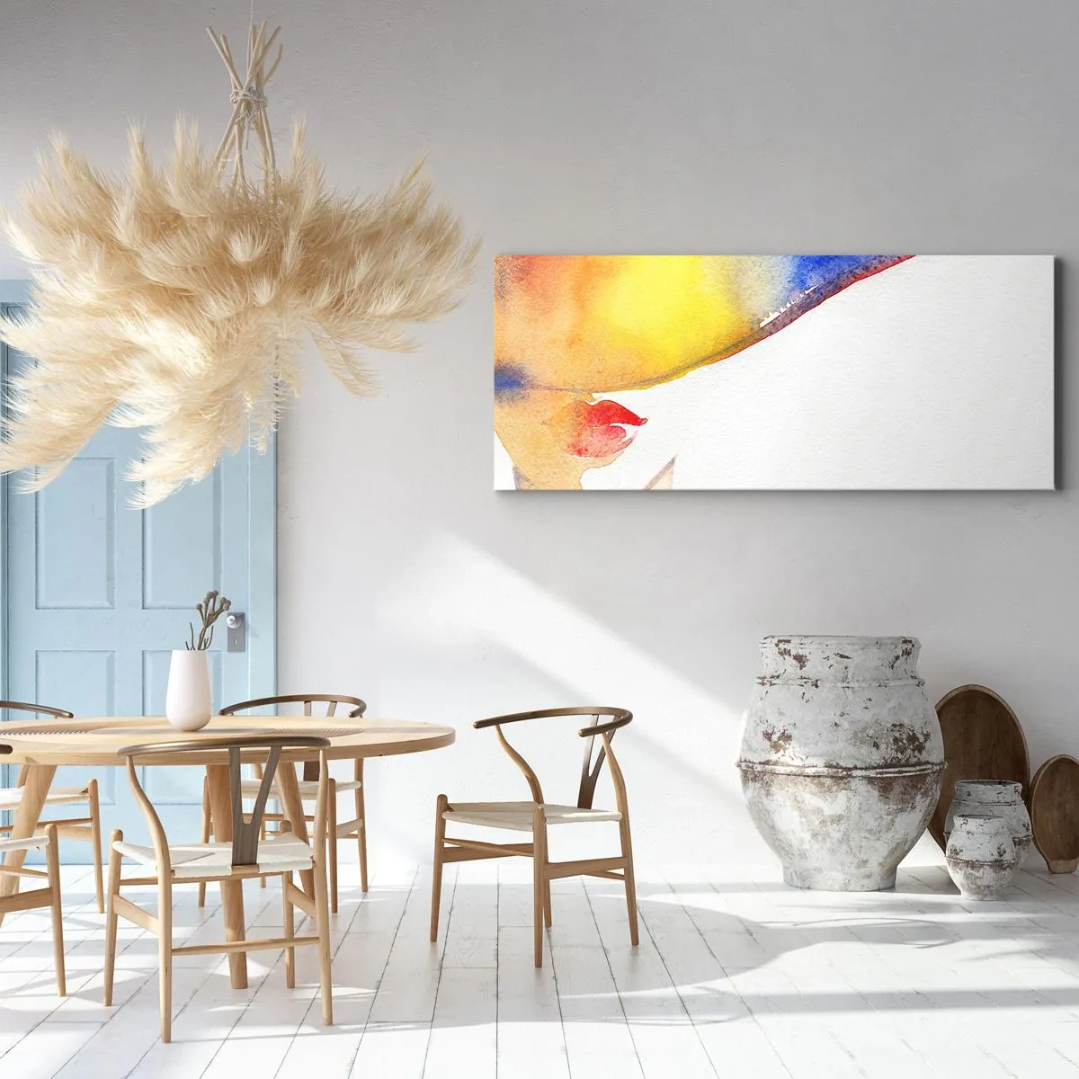 Obraz na plátně - Portrét dámy    - 90x30 cm