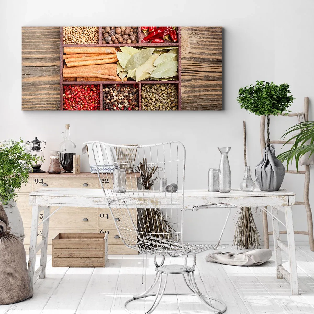 Obraz na plátně - Pořádek tvarů, buket vůní - 90x30 cm