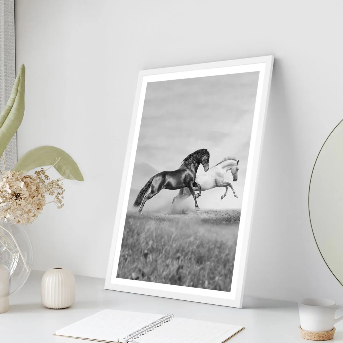 Plakát v bílém rámu - Andělé a démoni - 70x100 cm