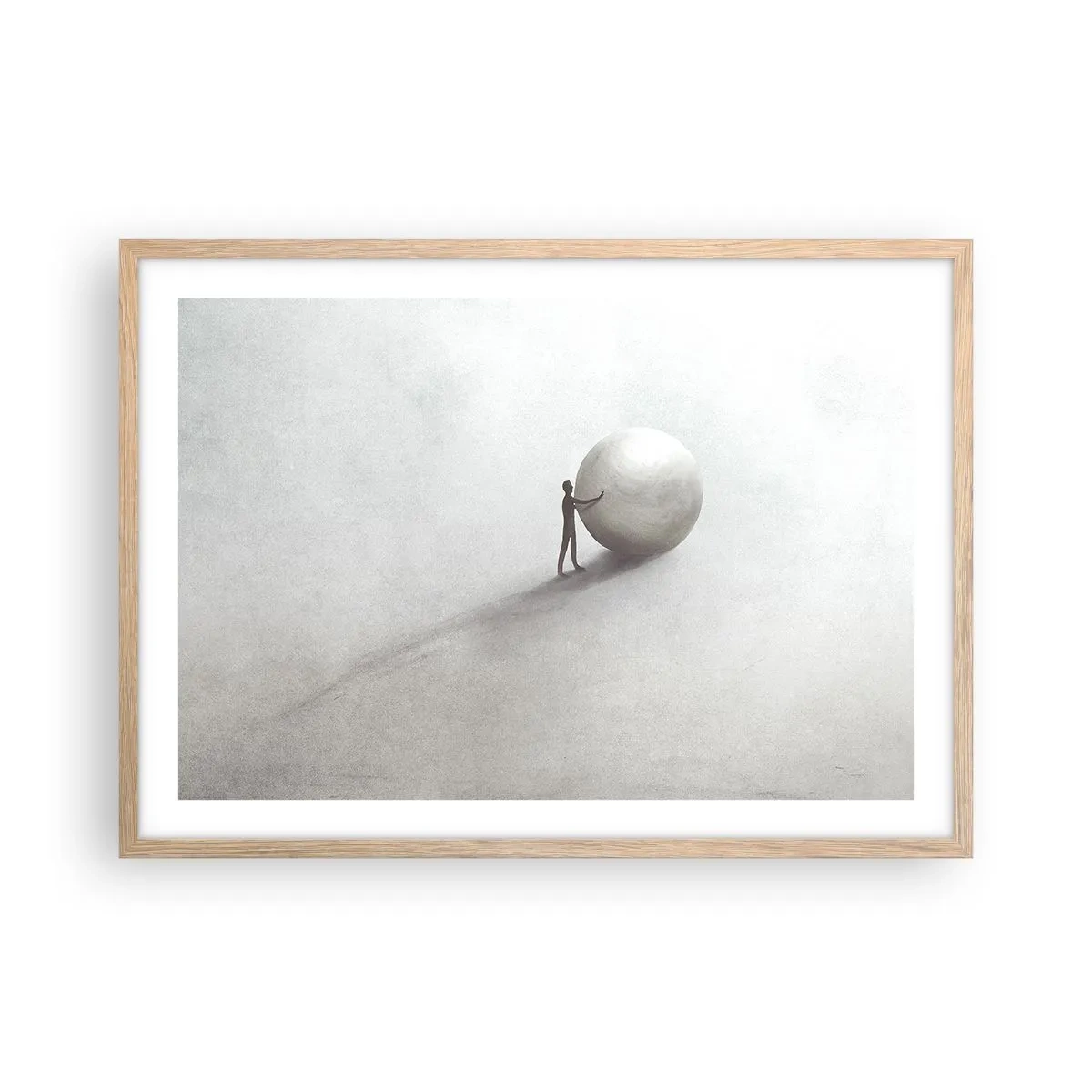 Plakát v rámu světlý dub - Hra života - 70x50 cm