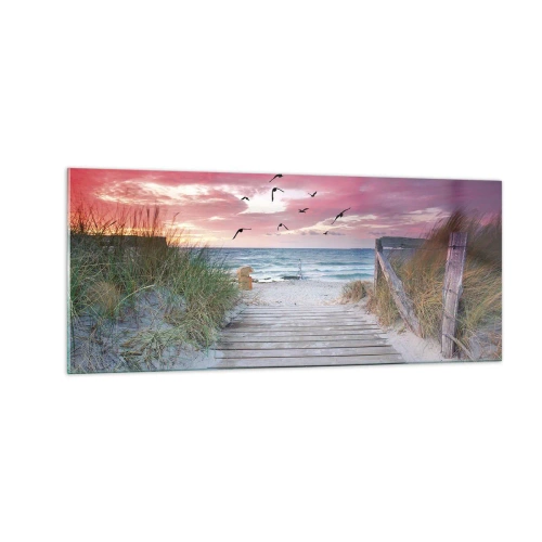 Obraz na skle - Baltská imprese - 100x40 cm