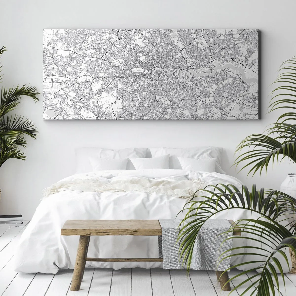 Obraz na plátně - Mapa londýnského labyrintu - 100x40 cm