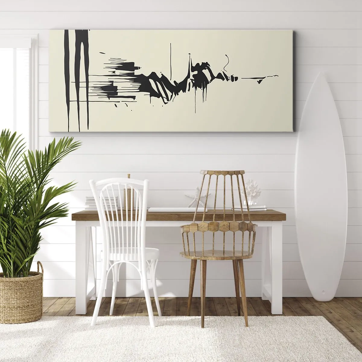 Obraz na plátně - Spěšná abstrakce - 100x40 cm