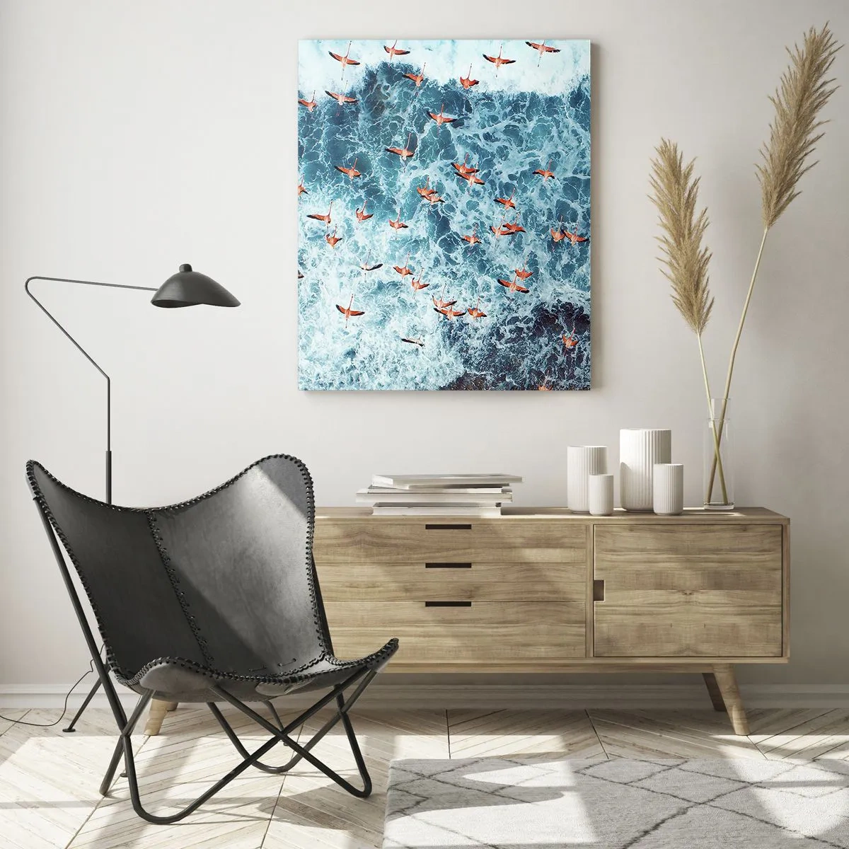 Obraz na skle - Přímořský průvod - 50x70 cm
