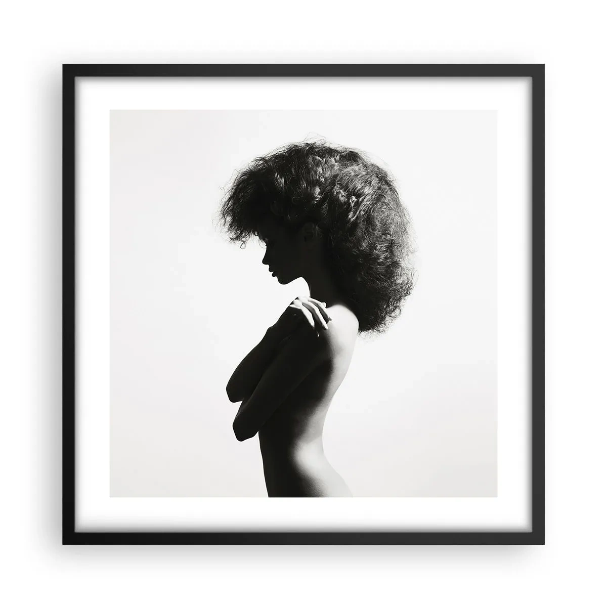 Plakát v černém rámu - Jako květina na štíhlém stonku - 50x50 cm