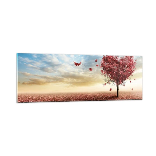 Obraz na skle - Zamiluj si také podzim - 90x30 cm