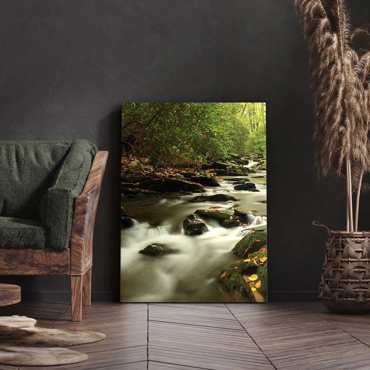 Obraz na plátně - Jako tekuté stříbro - 45x80 cm