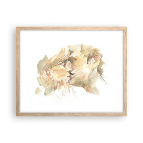 Plakát v rámu světlý dub - Nalezena polovina? - 50x40 cm