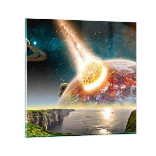 Obraz na skle - Vesmírné drama - 70x70 cm