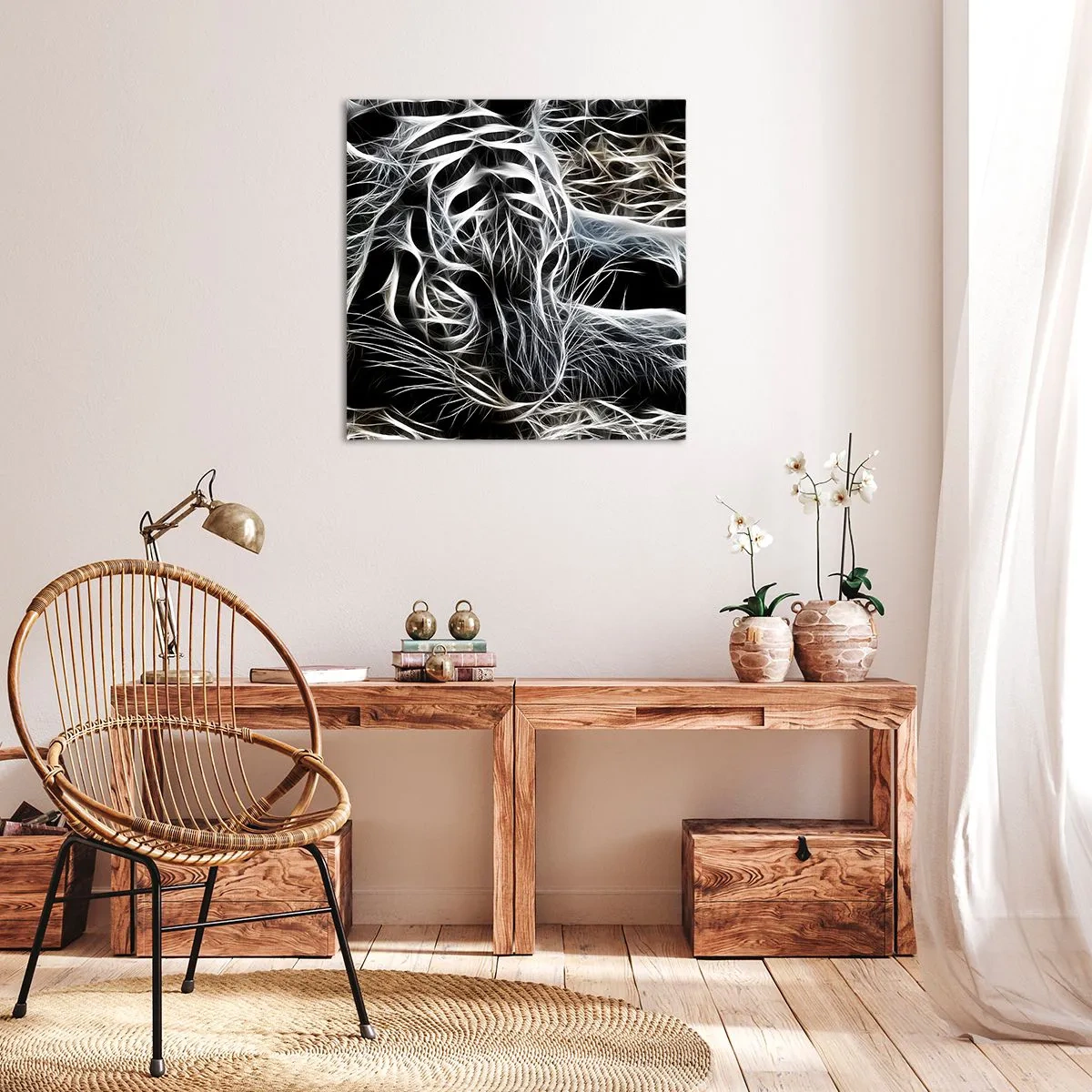 Obraz na plátně - Studie kočičí lehkosti - 50x50 cm