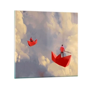 Obraz na skle - Výprava snílků - 40x40 cm