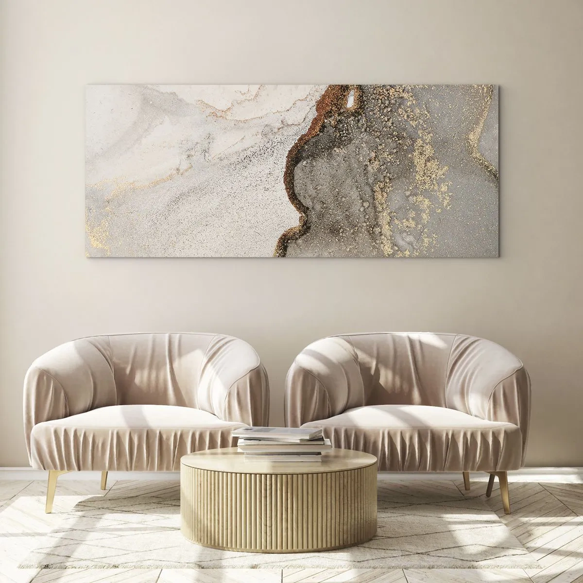 Obraz na skle - Na hranici barev - 140x50 cm