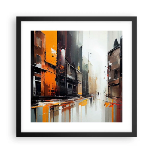 Plakát v černém rámu - Deštivý den - 40x40 cm