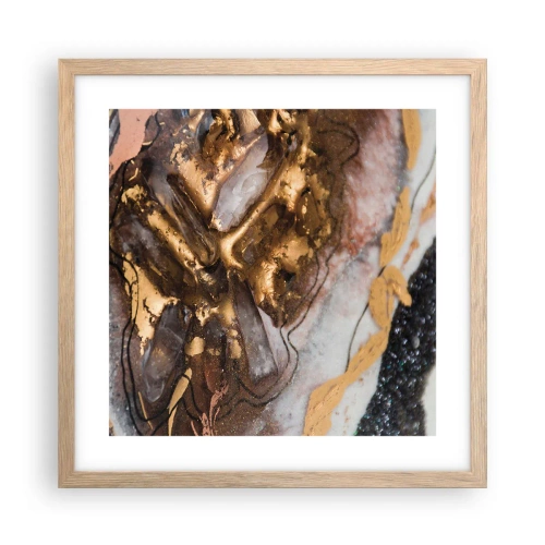 Plakát v rámu světlý dub - Prvek země - 40x40 cm