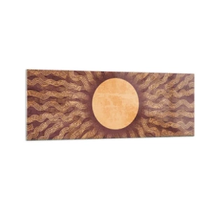 Obraz na skle - Ikona slunce - 140x50 cm