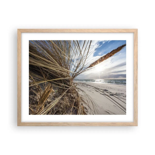 Plakát v rámu světlý dub - Setkání živlů - 50x40 cm