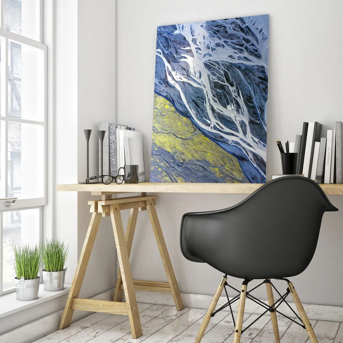 Obraz na skle - Jeskynní malby přírody - 80x120 cm