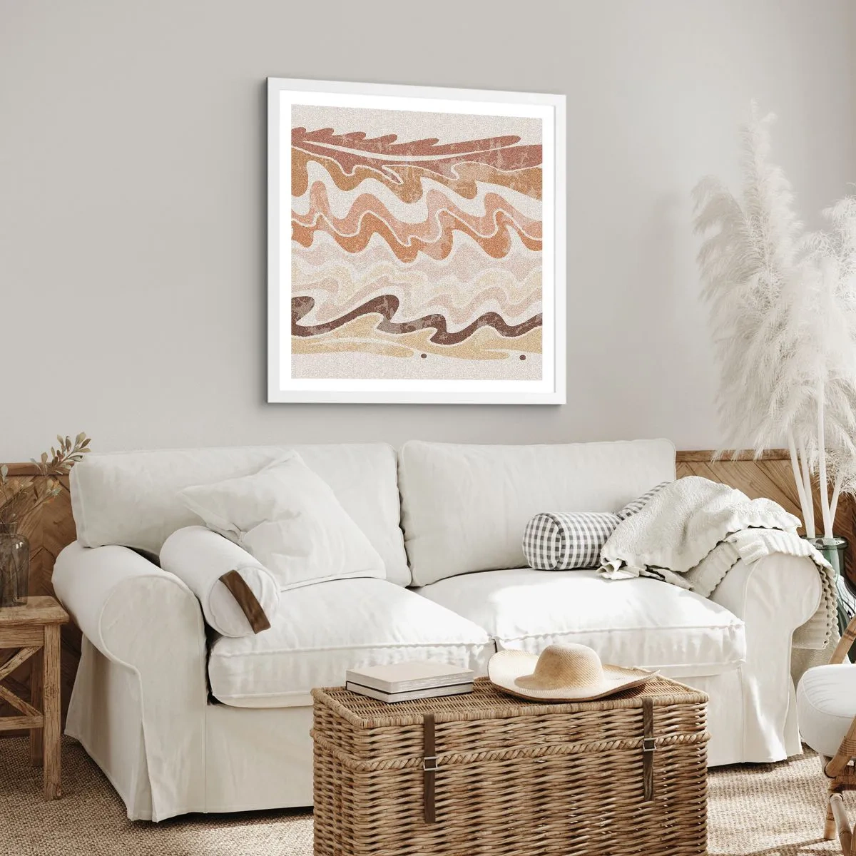 Plakát v bílém rámu - Dobrá energie – dobré emoce - 40x40 cm