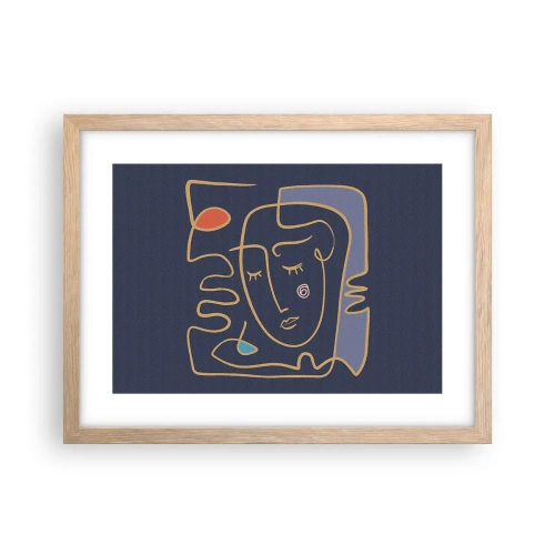 Plakát v rámu světlý dub - V zádumčivosti - 40x30 cm