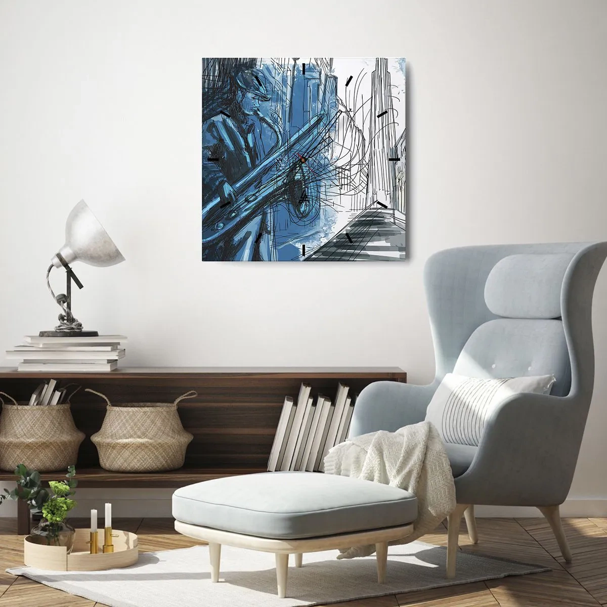 Nástěnné hodiny - Městská rapsodie - 30x30 cm