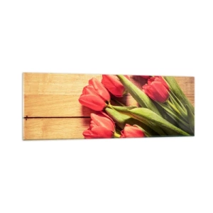 Obraz na skle - Jarní vyznání - 90x30 cm