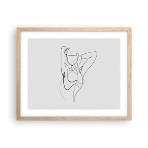 Plakát v rámu světlý dub - Ty jsi záhada… - 50x40 cm