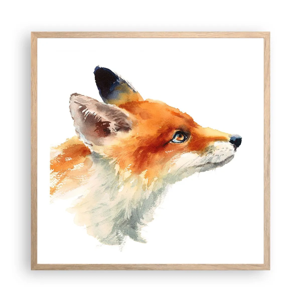 Plakát v rámu světlý dub - Opatrnosti není nikdy dost - 60x60 cm