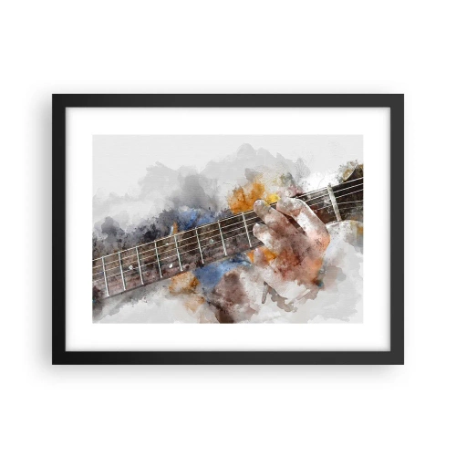 Plakát v černém rámu - Poezie mezi strunami - 40x30 cm