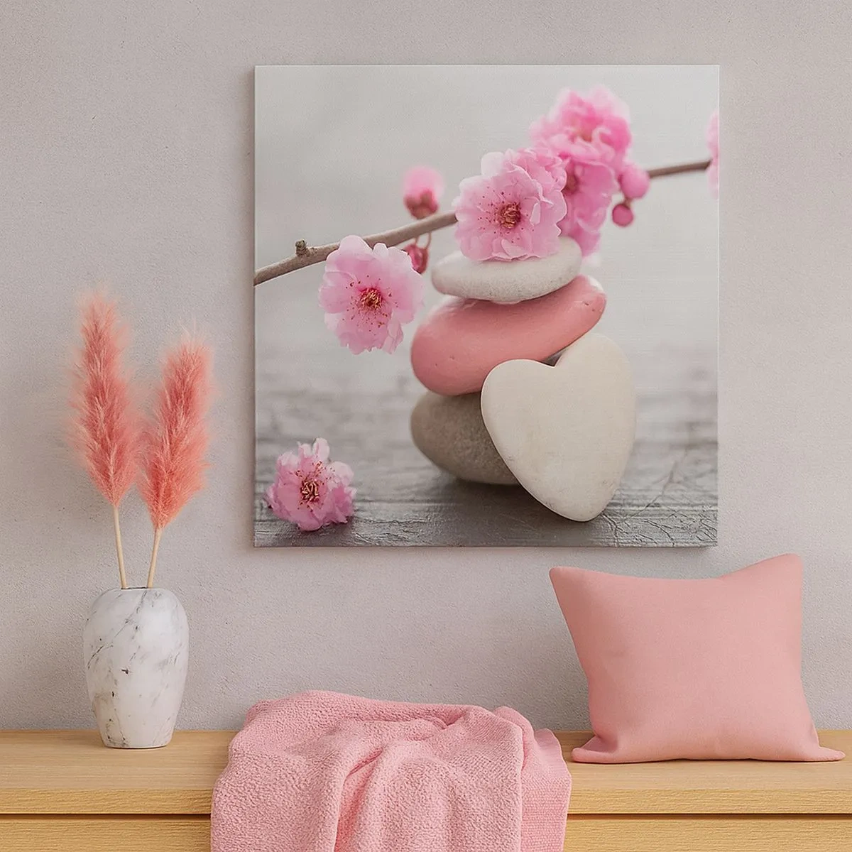 Obraz na plátně - Blaženost s višňovým květem - 30x30 cm