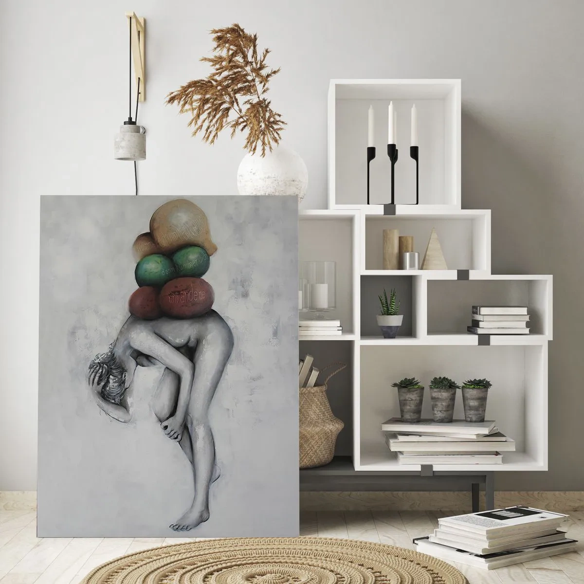 Obraz na skle - Břemeno života - 80x120 cm