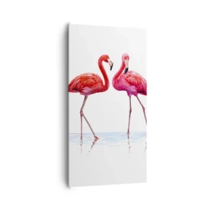 Obraz na plátně - Růžové rendez-vous - 65x120 cm