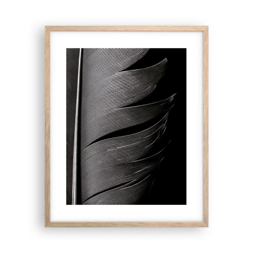 Plakát v rámu světlý dub - Peří – nádherná konstrukce - 40x50 cm