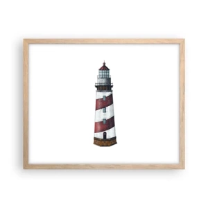 Plakát v rámu světlý dub - Vždy na stráži - 50x40 cm