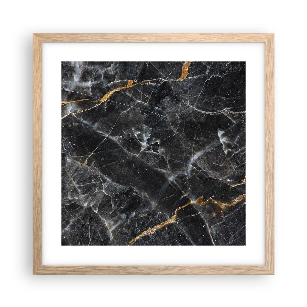 Plakát v rámu světlý dub - Vnitřní život kamene - 40x40 cm