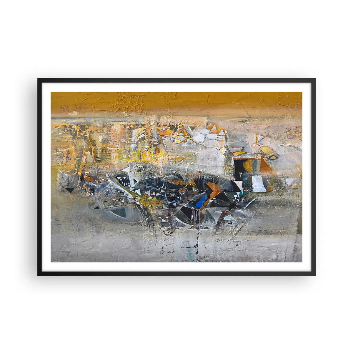 Plakát v černém rámu - Všechno se podaří - 100x70 cm